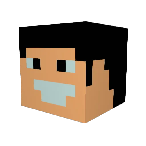 Bob_Zer Minecraft avatar head, 3D render