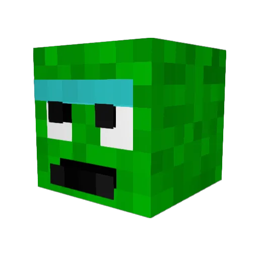Bob_the_Blob_ Minecraft avatar head, 3D render