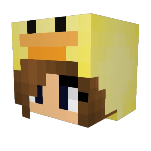 Bob_the_Duck21 Minecraft avatar head, 3D render