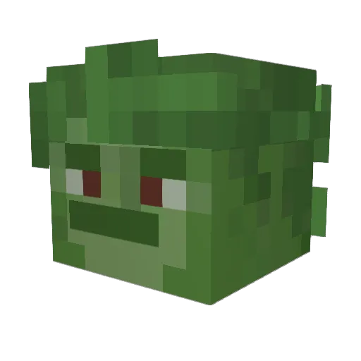 Boba627 Minecraft avatar head, 3D render