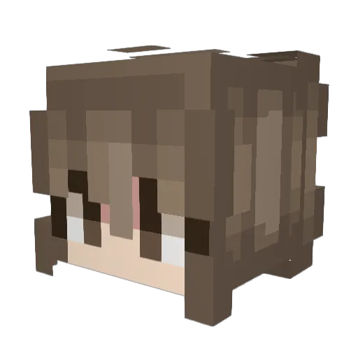 BobaAddicttt Minecraft avatar head, 3D render