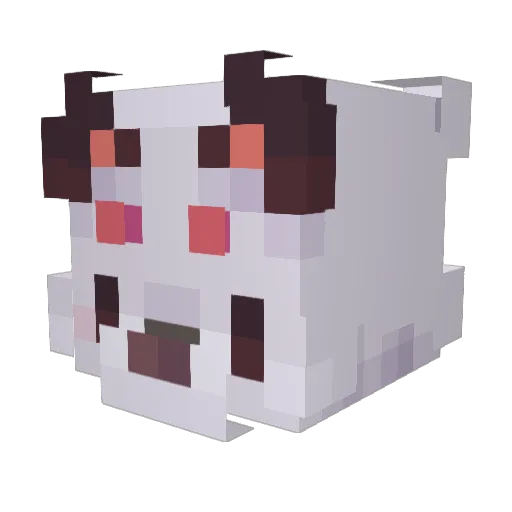 BobaBabyuwu Minecraft avatar head, 3D render