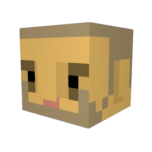 BobaBozh Minecraft avatar head, 3D render