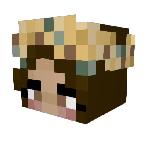 BobaMochi222 Minecraft avatar head, 3D render