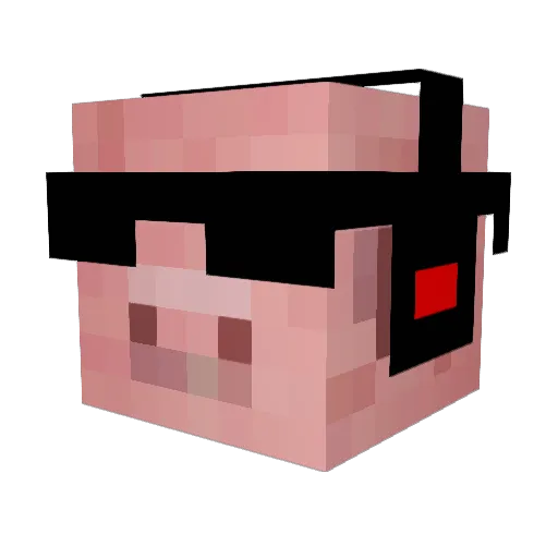 BobaSebe Minecraft avatar head, 3D render