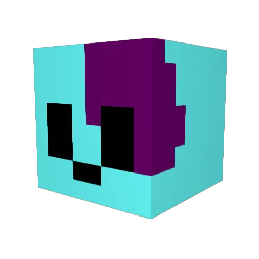 Boba_yaki Minecraft avatar head, 3D render