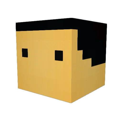 Bobabob8 Minecraft avatar head, 3D render