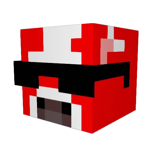 Bobalabado Minecraft avatar head, 3D render