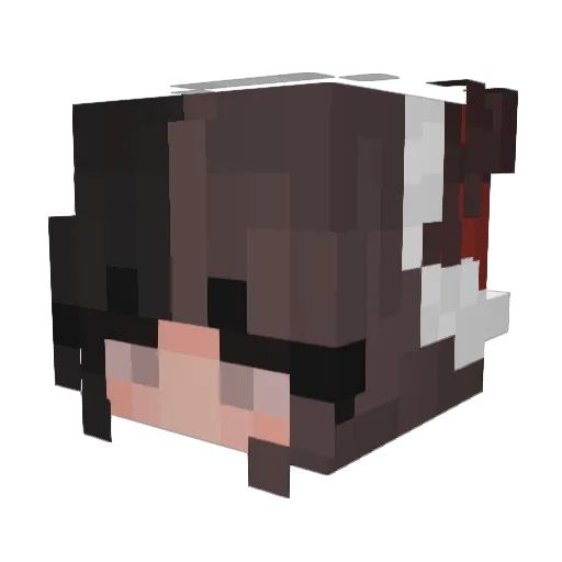 BobasJulcia Minecraft avatar head, 3D render
