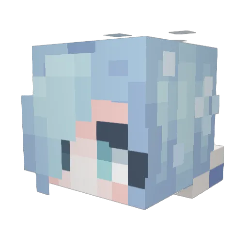 Bobataro Minecraft avatar head, 3D render