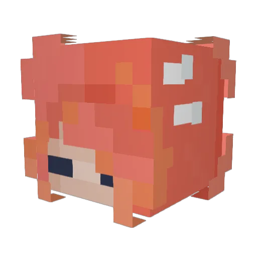 Bobathanius Minecraft avatar head, 3D render