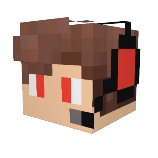 Bobavinc Minecraft avatar head, 3D render