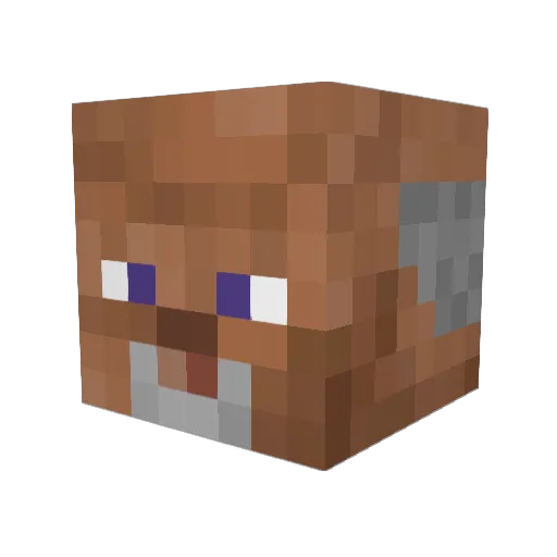 Bobavon Minecraft avatar head, 3D render
