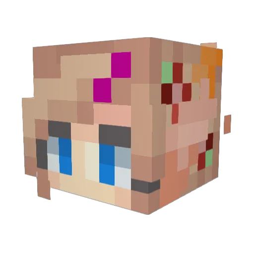Bobbie_Jean Minecraft avatar head, 3D render