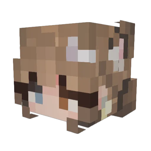 BobbixRen Minecraft avatar head, 3D render