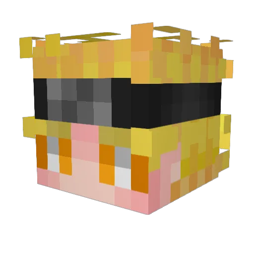 BobbleHead_Jr Minecraft avatar head, 3D render