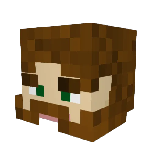 Bobblejones Minecraft avatar head, 3D render