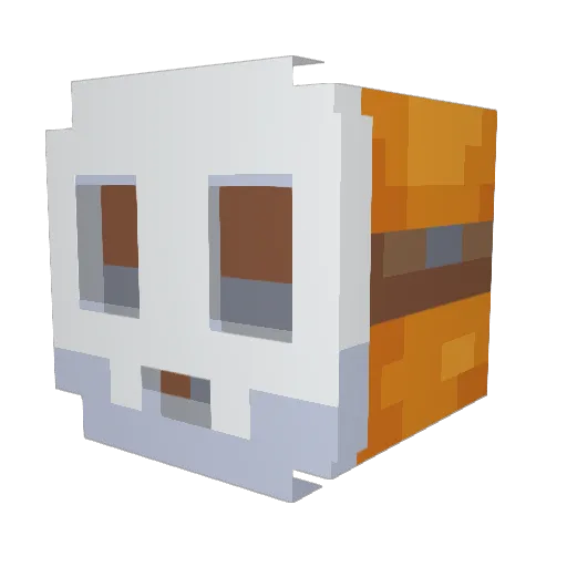 Bobblezubzub Minecraft avatar head, 3D render