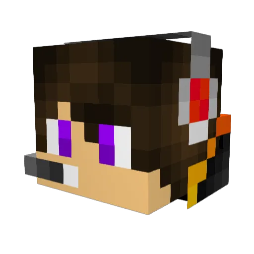 Bobbobsen2 Minecraft avatar head, 3D render