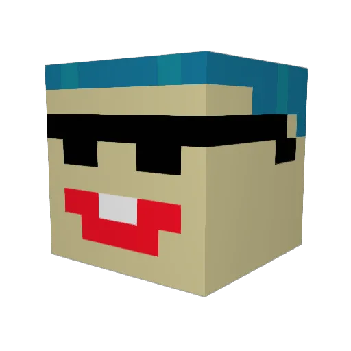 Bobbus69 Minecraft avatar head, 3D render