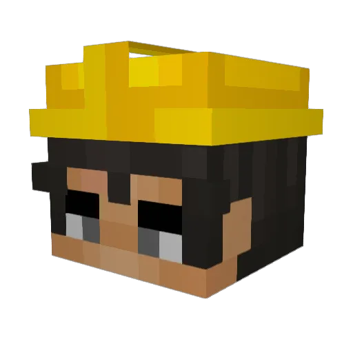 BobbyAC Minecraft avatar head, 3D render