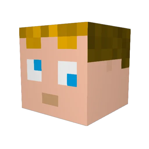 BobbyB0nes Minecraft avatar head, 3D render