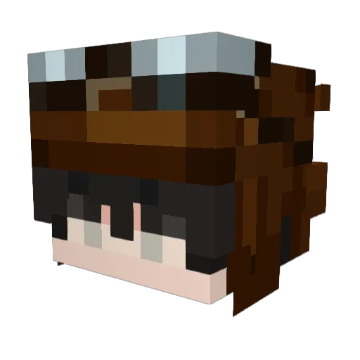 BobbyBob08 Minecraft avatar head, 3D render
