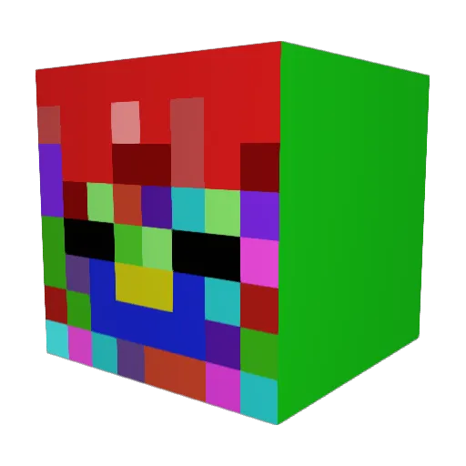 BobbyDebs Minecraft avatar head, 3D render