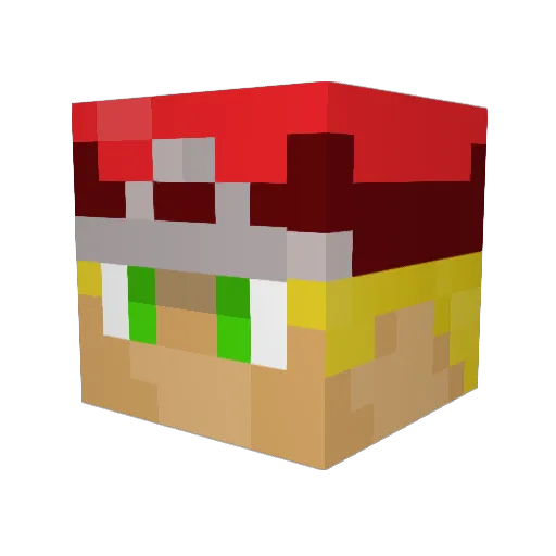 BobbyDugg Minecraft avatar head, 3D render