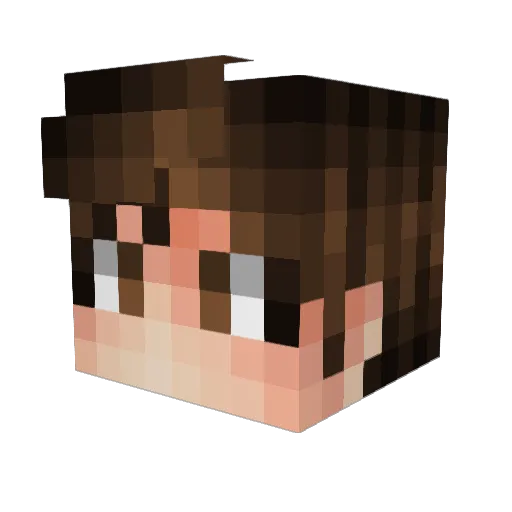 BobbyMp2 Minecraft avatar head, 3D render