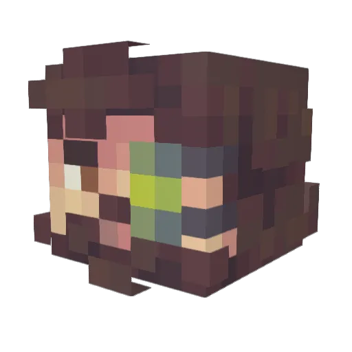BobbyRoss69 Minecraft avatar head, 3D render
