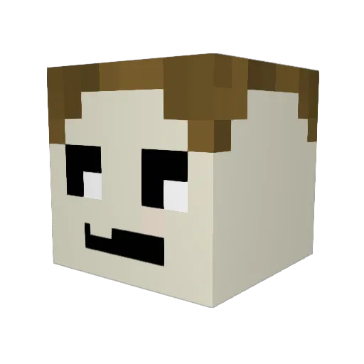 Bobby_United Minecraft avatar head, 3D render
