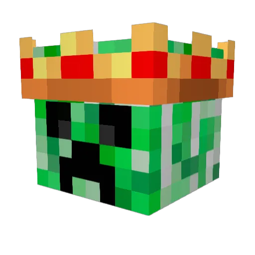Bobbyaking Minecraft avatar head, 3D render