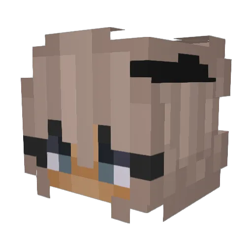 Bobbylazo Minecraft avatar head, 3D render