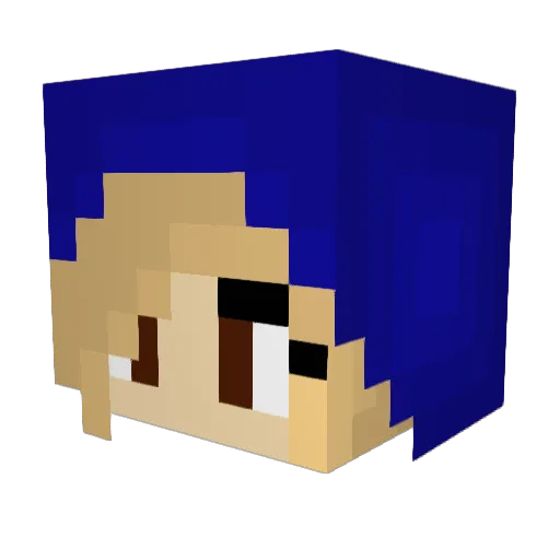 Bobbylina02 Minecraft avatar head, 3D render