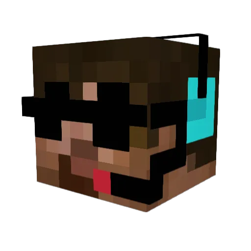 BobbytheJr Minecraft avatar head, 3D render