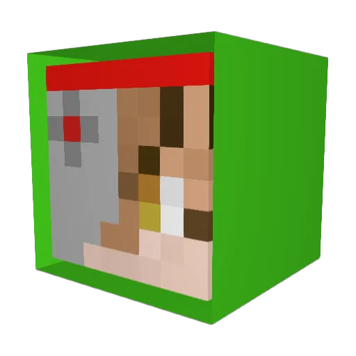 Bobcat737 Minecraft avatar head, 3D render