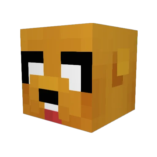 Bobdennis Minecraft avatar head, 3D render