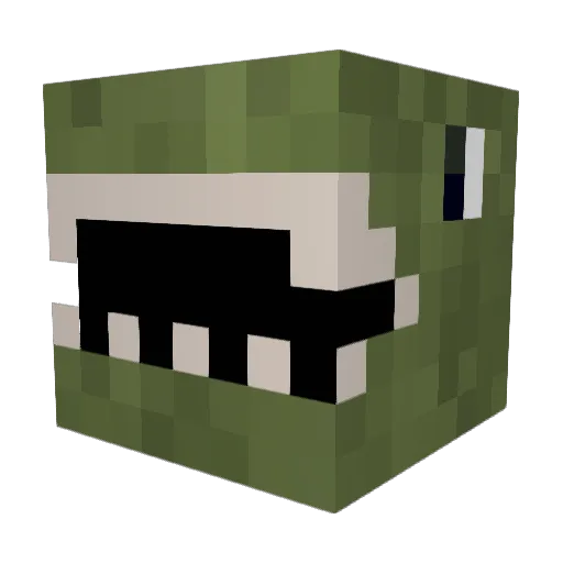Bobeja Minecraft avatar head, 3D render