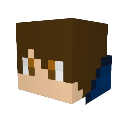 Bobeks Minecraft avatar head, 3D render
