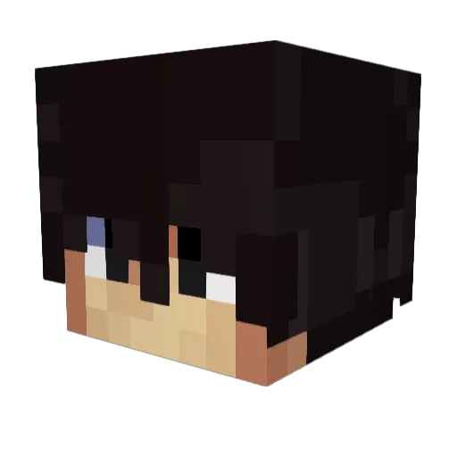 Boberiva Minecraft avatar head, 3D render