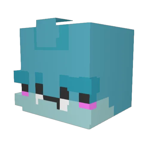 Boberlytics Minecraft avatar head, 3D render