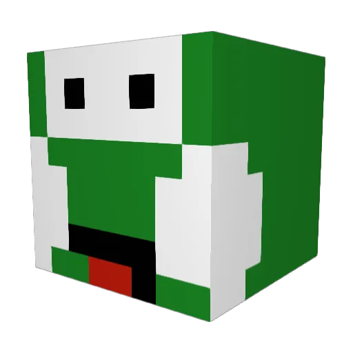 BobertB Minecraft avatar head, 3D render