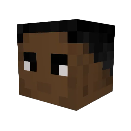 Bobes_2 Minecraft avatar head, 3D render
