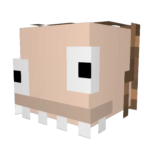 BobezYT Minecraft avatar head, 3D render