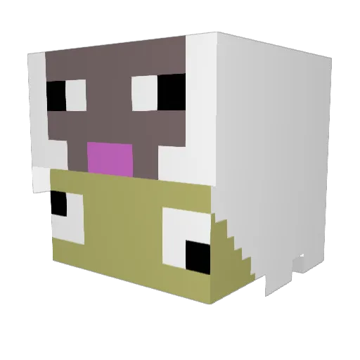 Bobgeneral Minecraft avatar head, 3D render