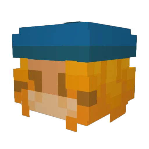Bobingipo Minecraft avatar head, 3D render