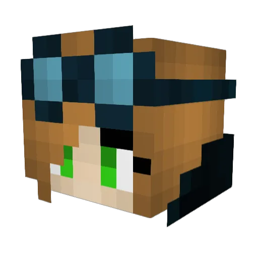 Bobiskool Minecraft avatar head, 3D render