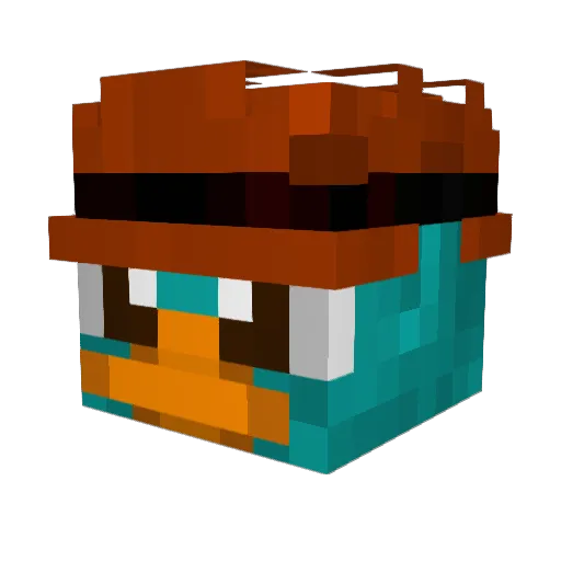 Bobkid555 Minecraft avatar head, 3D render