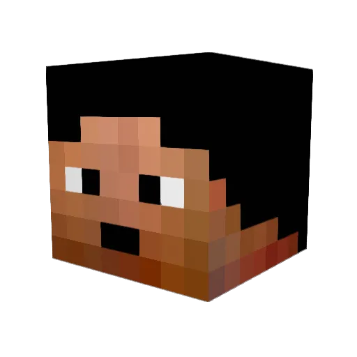 Boblemacon Minecraft avatar head, 3D render